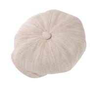 Men's Summer Newsboy Cap Beige Herringbone 65% Linen 35% Cotton Blend Big Extra Large Heads Size 8 24” XL/XXL Summer Golf Cooling Lightweight