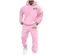 Mens Summer Outfits 2 Piece Y2K Jogging Suit 2 Piece Autumn Light Tracksuit Sports Suit Tracksuit Unisex Jogging Suit Set with Hoodie and Pants Matching Lounge Set Autumn Outfits