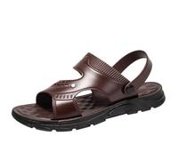 Men's Summer Safety Sandal - Open Toe Beach Sandals, brown, 10.5 UK