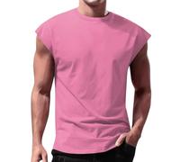 Men's Summer Shirts Novelty Casual Letter Graphic Crewneck T-Shirt Short Sleeve Oversized Tee Top tee Shirts for Men Adult Summer Clothes for Men Top (Pink,S)