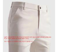 Men's Summer Slim Fit Suit Trousers Business Casual Formal Pants Size 28-42