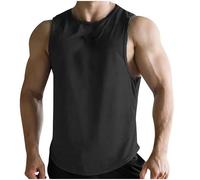 Mens Summer Sports Fitness Basketball Training Vest Sleeveless Exercise Mesh Material Quick Drying Exercise Running Gym Fitness Shirt Soft T Shirt Men Black