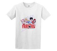 Men's Summer T-Shirt Fairy Tail Group Beach Classic Style White M