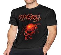 Men's Summer T-Shirt Mens Vintage Sepultura tee Double Stitch Sleeves and Hem Black L