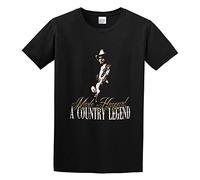 Men's Summer T-Shirt Merle Haggard A Country Legend Classic Style Black L