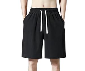 Men's Summer Thin Large Plus Size Ice Shorts with Deep Pockets Breathable Lightweight Elastic Waist Loose Casual Shorts Drawstring Sports Jogging Running Workout Training Basketball Fitness Outdoor