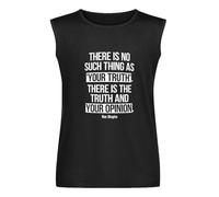 Men's Summer Vest Tank No Such Thing as Your Truth Ben Shapiro Quote Men's Sleeveless T Shirt Casual Tops Clothing Black XL