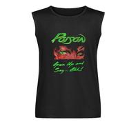 Men's Summer Vest Tank Poison Open Up and Say Ahh Album Cover Devil Eyes Rock Men's Sleeveless T Shirt Casual Tops Clothing Black