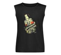 Men's Summer Vest Tank Sailor Jerry Tattoo Sailor's Grave Rum Bottle Men's Sleeveless T Shirt Casual Tops Clothing Black XXL