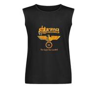 Men's Summer Vest Tank Saxon The Eagle Has Landed Iii Men's Sleeveless T Shirt Casual Tops Clothing Black 3XL
