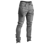 Mens Super Skinny Slim Fit Stretch Motocycle Motobiker Jeans Chino Flat Front Tapered Leg Distressed Casual Comfort Flex Waist Work Denim Jeans Trousers Big Tall All Waist Sizes with Pocket Grey