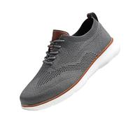 Mens Super Soft Sole Sneakers, Stylish Sneakers for Men Mesh Lightweight Tennis Sports Training Trainers with Cushioned Sole Comfortable Working Outdoor Flat Shoes for Jogging Daily Footwear Grey