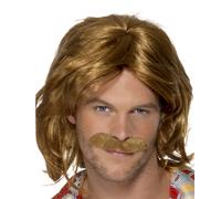 Mens Super Trouper Fancy Dress Wig & Tash Set Keith Lemon or 1970s by Smiffys