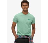 Men's Superdry Men's Essential Logo Embroidered Tee Bright Green Grit - Size: 44