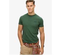 Men's Superdry Men's Essential Logo Embroidered Tee Buck Green Marl - Size: Regular/40
