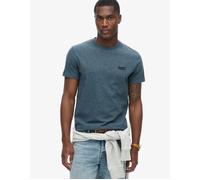 Men's Superdry Men's Essential Logo Embroidered Tee Scorched Teal Grit - Blue/Green - Size: 38/Regular