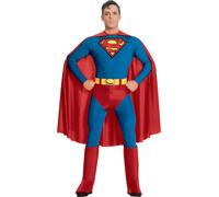 Mens Superman Costume DC Comics Superhero Adult Halloween Fancy Dress Outfit