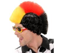Mens Supporter Man - Black Red Yellow Wig for Hair Accessory Fancy Dress