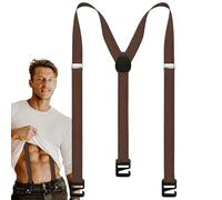 Mens Suspenders - 90x0.5cm Elastic Invisible Strap Heavy Duty Clip, X Shape Trousers Braces | Adjustable Under Clothing Climbing Ski Mountaineering Shoulder Support For Rock Sports Hiking Cycling