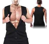 Men's sweat vest, neoprene sauna vest, waist trainer, sauna suits with zip, body shaper, hot tank top, stomach fat burner, slimming shapewear for weight loss, figure shaper