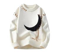 Mens Sweater,Mink Moon Knit Sweater Coat For Soft Winter Warm Pullover Long Sleeve Casual Fashion Top Comfortable Thermal Layered Shirt Elegant Textured Design Outerwear