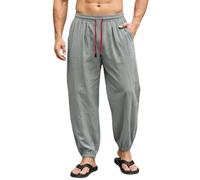 Mens Sweatpants,Men'S Loose Cuffed Joggers Harem Pants Breathable Balloon Trousers
