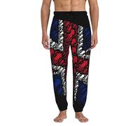 Mens Sweatpants Waving Squid British Flag Funky Trousers Jogger Pants with Pockets 3D Sports Leggings