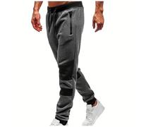 Mens Sweatpants with Zip Pockets Elastic Waist Gym Trousers Colour Block Drawstring Jogging Bottoms Workout Athletic Trouser Smart Casual Sportswear Joggers Running Clothes
