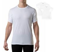 Men's Sweatproof Undershirt | Cotton Crew Neck | Original Fit | with Sweat Pads, White--2-pack, Medium