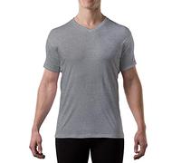 Men's Sweatproof Undershirt - Cotton V Neck T-Shirt with Underarm Sweat Pads - Original Fit - Aluminum-Free Alternative - Heather Grey - XX-Large