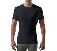 Men's Sweatproof Undershirt - Crew Neck T-Shirt with Underarm Sweat Pads - Slim Fit - Aluminum-Free Alternative - Black - X-Small
