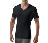 Men's Sweatproof Undershirt - V Neck T-Shirt with Underarm Sweat Pads - Slim Fit - Aluminum-Free Alternative - Black - Small