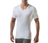 Men's Sweatproof Undershirt - V Neck T-Shirt with Underarm Sweat Pads - Slim Fit - Aluminum-Free Alternative - White - XX-Large