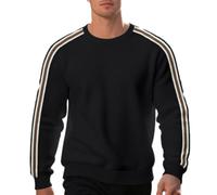 Men'S Sweatshirt Casual Sport Fashion Round Neck Long Sleeves Sweatshirts Urban Youth Personality Trend Pullover H-Black M