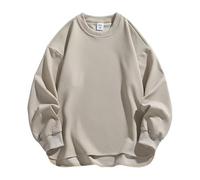 Men'S Sweatshirt Casual Sport Fashion Spleißen Pullover Urban Youth Personality Trend Long Sleeves Sweatshirts G-Apricot L