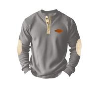 Men'S Sweatshirt Classic Personality Trend Long Sleeve Sweatshirts Casual Fashion Half-Zip Solid Color Pullover N-Grey S