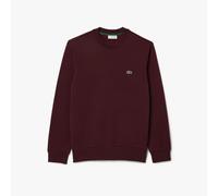 Mens Sweatshirt Lacoste Burgundy Pullover Round Neck Top With Logo - Size L
