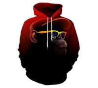Men'S Sweatshirt Retro Personality Fashion Casual Hoodie 3D Digital Printing Trend Long-Sleeved Sweatshirts FF-05 4XL