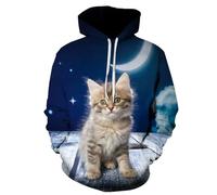 Men'S Sweatshirt Retro Personality Trend Hoodie 3D Digital Printing Sport Casual Long-Sleeved Sweatshirts MM-01 6XL