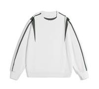 Men'S Sweatshirt Urban Youth Personality Trend Long Sleeves Sweatshirts Sport Fashion Casual Pullover J-White M