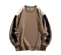 Men'S Sweatshirt Urban Youth Personality Trend Long Sleeves Sweatshirts Sport Fashion Casual Pullover G-Coffee S