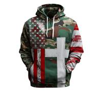 Mens Sweatshirts Big and Tall Men's Casual American Flag Hoodie God Worship Long Sleeve Sweatshirt Retro Love Christ Tshirt Little House Big (Light Blue, 5XL)