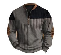 Mens Sweatshirts Clearance Jumpers for Men UK Vintage Knit Print Zip-Up Sweatshirt Long Sleeve Casual Henry Shirts Polos Sweaters Loose Athletic Shirt Tops Baggy Pullover