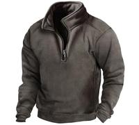 Men's Sweatshirts Men's Zip Sweatshirt Polar Fleece Half Zip Plain Sports Outdoor Daily Streetwear Basic Casual Spring Fall Clothing Apparel Hoodies Sweatshirts Long Sleeve Bargains of The Day Sale