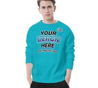 Mens sweatshirts no hood Add Your Text/logo/Photo Custom Hoodie Personalised crew neck Sweatshirt Photo Gifts Top for Women lightweight hoody black oversized sweat shirt