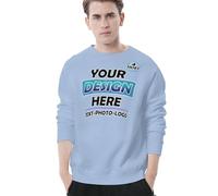 Mens sweatshirts no hood Add Your Text/logo/Photo Custom Hoodie Personalised crew neck Sweatshirt Photo Gifts Top for Women lightweight hoody black oversized sweat shirt