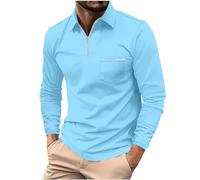 Mens Sweatshirts Quarter Zip Up Slim Pullover Long Sleeve Polos Jumpers Lightweight Workout Comfy Sweatshirt Clearance Quick Dry Performance Tactical Work Golf Stretch Shirts