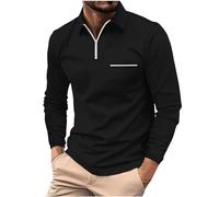Mens Sweatshirts Quarter Zip Up Slim Pullover Long Sleeve Polos Jumpers Lightweight Workout Comfy Sweatshirt Clearance Quick Dry Performance Tactical Work Golf Stretch Shirts