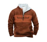 Men's Sweatshirts UK Micro Fleece Pullover Half Zip Tactical Sweatshirt Ethnic Printed Athletic Hoodies Cotton Workout Sweatshirt Hip Hop Pullovers Western Cargo Jumpers Sale Clearance