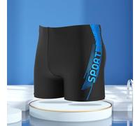 Men's swim boxer trunks with inner lining and secure drawstring, engineered for swimming, surfing, and water sports (3XL Lake blue)